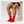 3 pairs of red bamboo tennis socks with white stripes