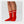 3 pairs of red bamboo tennis socks with white stripes