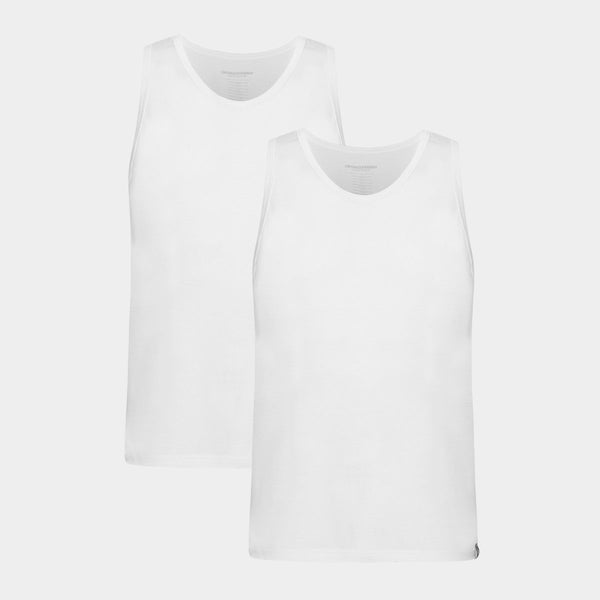 White bamboo tank tops - 2 pack