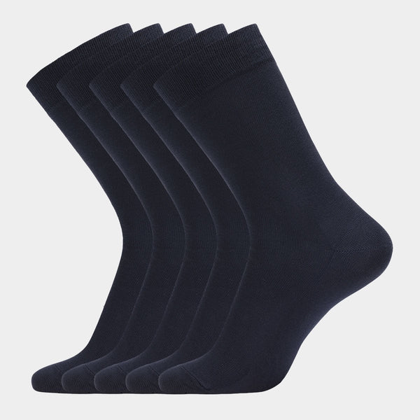 5 pairs of navy bamboo socks