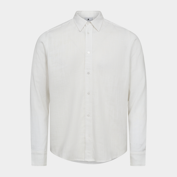 White shirt in bamboo and linen