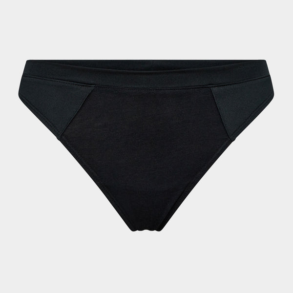 Black Bamboo G-string panties with feminine details