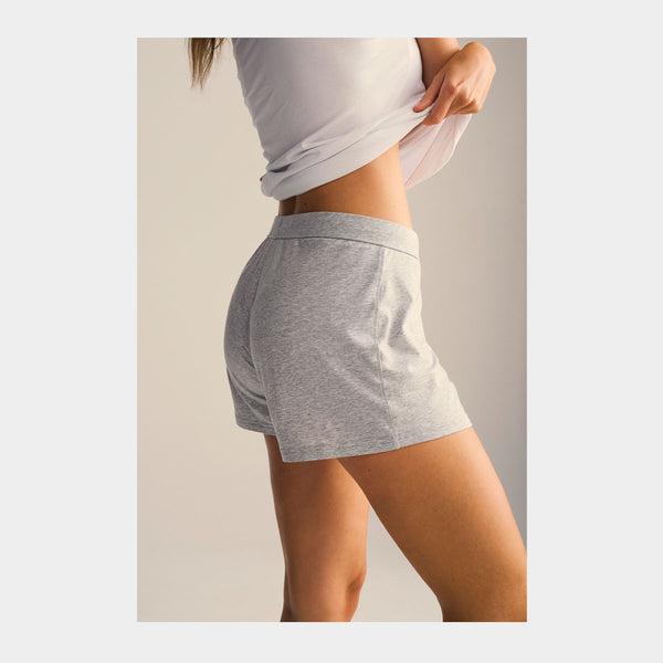 Light grey bamboo shorts