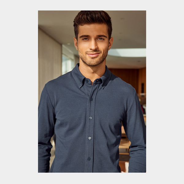 Dark blue bamboo shirt