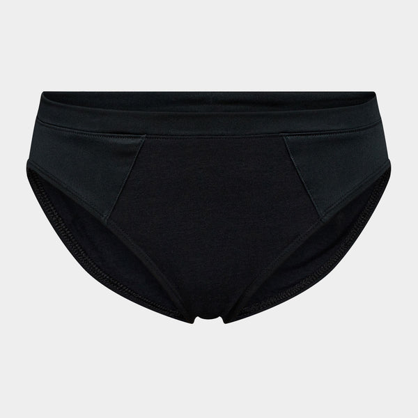 Black Bamboo tai panties with feminine details