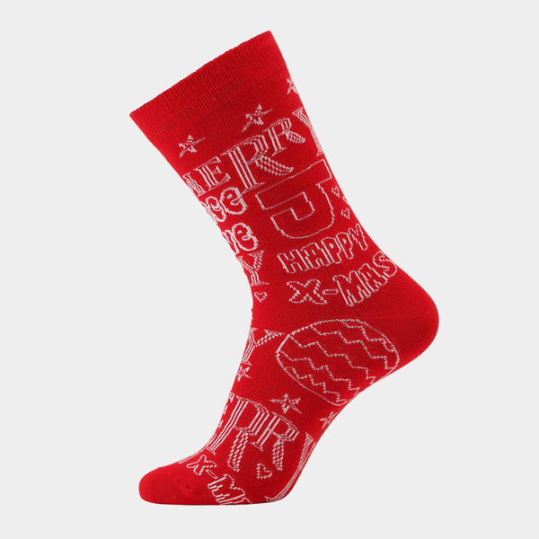 5 pairs of bamboo stockings - Christmas drawings