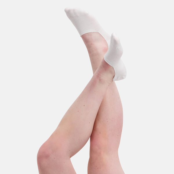 Mika Bamboo footies - White 3 pack
