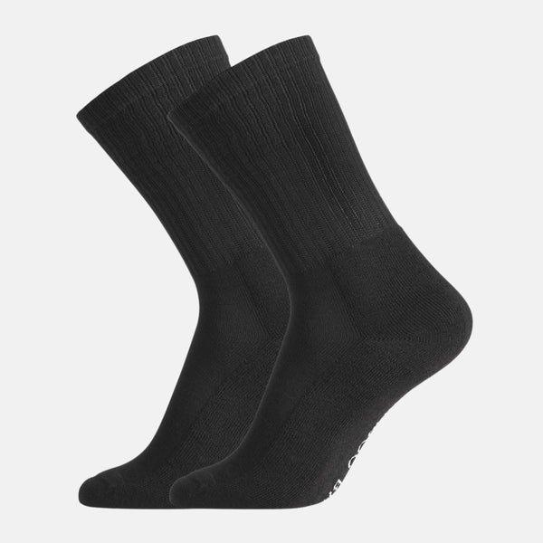Senna padded bamboo tennis socks - black 2 pack