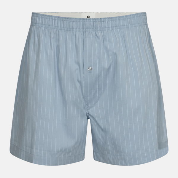 2-pack light blue bamboo poplin boxer shorts