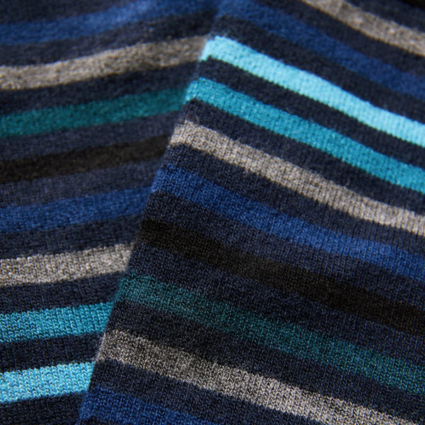 Blue striped bamboo socks