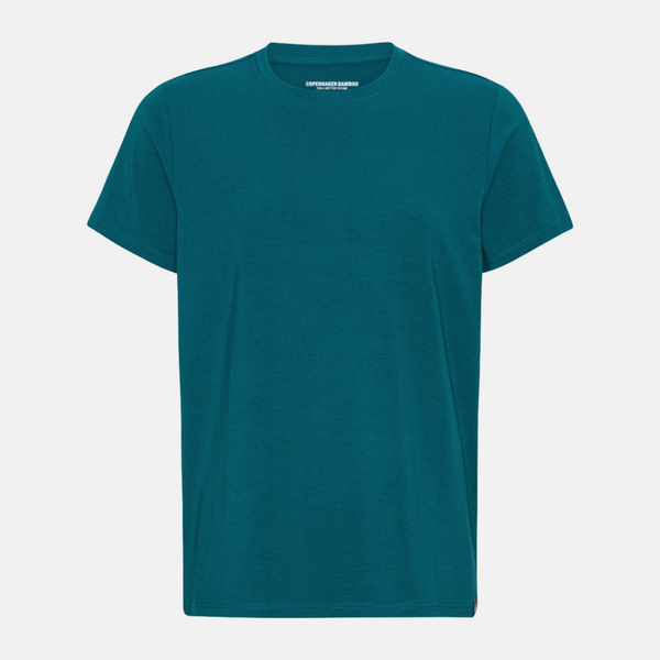 Petrol Bamboo Crew Neck T-Shirt