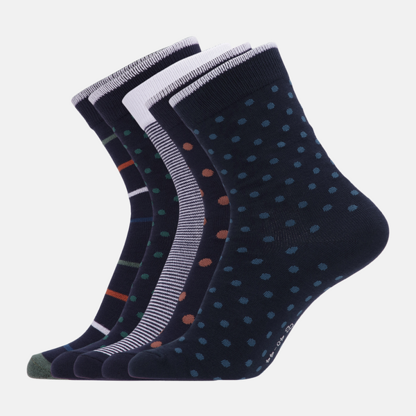 5 pairs of mixed colored bamboo socks