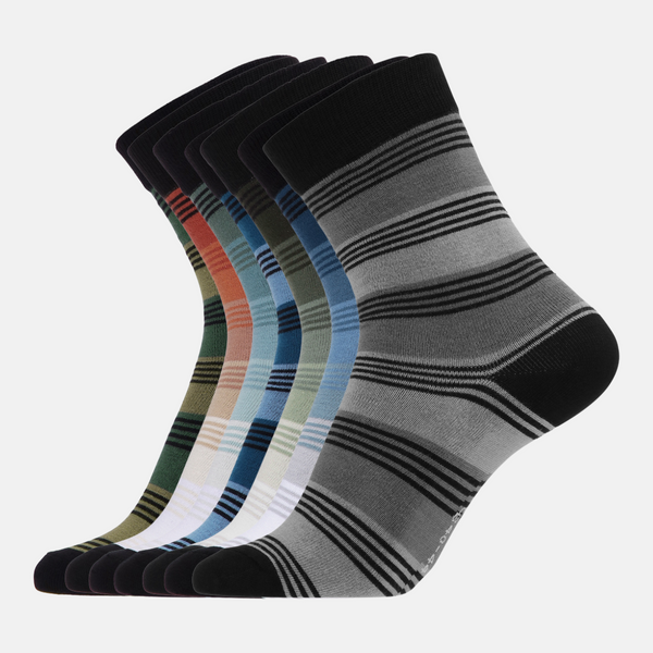 7 pack bamboo socks in mixed colors