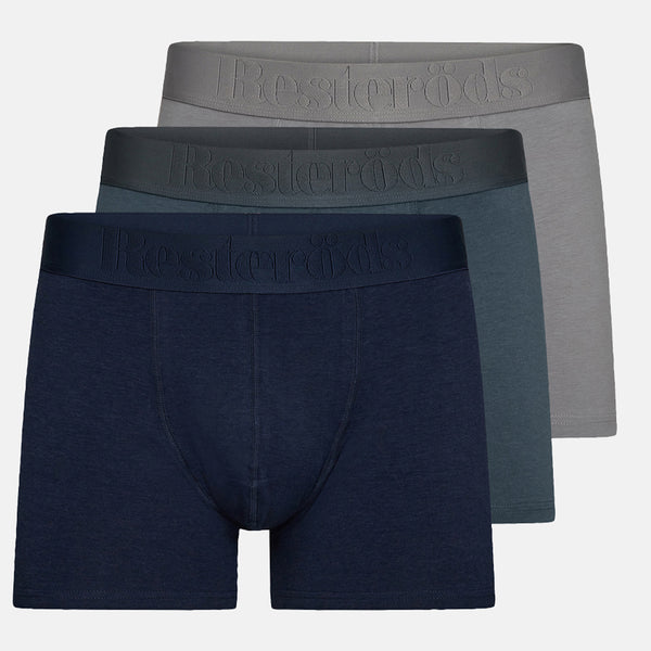 3 pairs of Grey/green/blue bamboo underpants