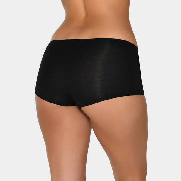 Black bamboo hot pants