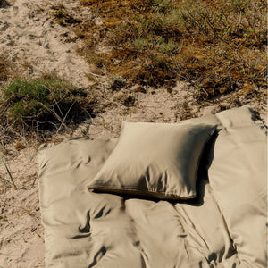 Bambus pudebetræk khaki fra Nordic Weaving