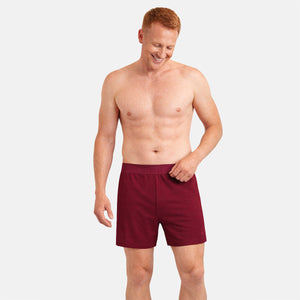 2 pak bambus boxershorts i grå/bordeaux