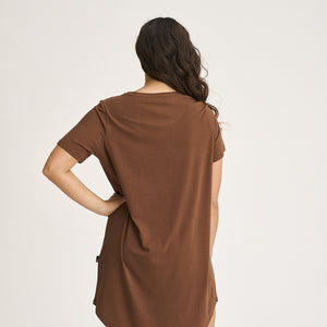Brun bambus Big shirt fra JBS of Denmark