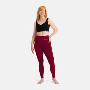 Bordeaux bambus leggings fra Bamboo Basics