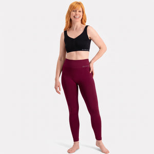 Bordeaux bambus leggings fra Bamboo Basics