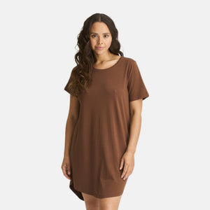 Brun bambus Big shirt fra JBS of Denmark