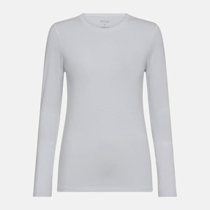 Hvid langærmet bambus T-shirt   Decoy