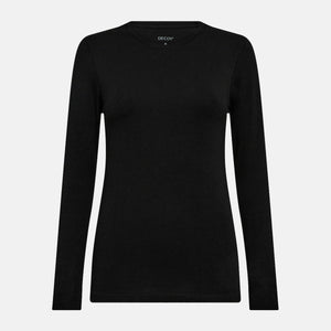 Sort langærmet bambus T-shirt   Decoy
