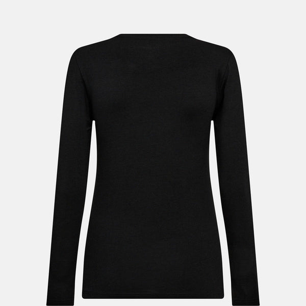 Sort langærmet bambus T-shirt   Decoy