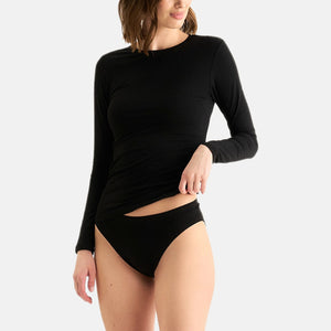 Sort Decoy langærmet bambus T-shirt
