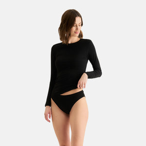 Sort langærmet bambus T-shirt   Decoy
