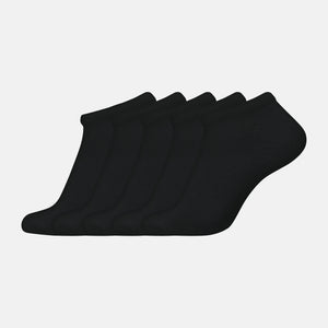 5-pack black bamboo ankle socks from Jack & Jones