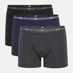 3 pak bambus underbukser i sort/navy/grå fra JBS