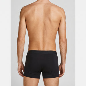 3 pak bambus underbukser i grøn/blå/sort fra Jack & Jones, sort par på model bagfra