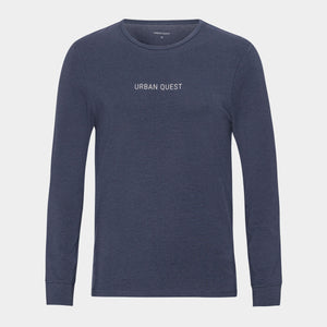 Langærmet bambus T-shirt i navy fra Urban Quest