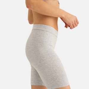 Lys grå melange bambus bike shorts fra JBS of Denmark