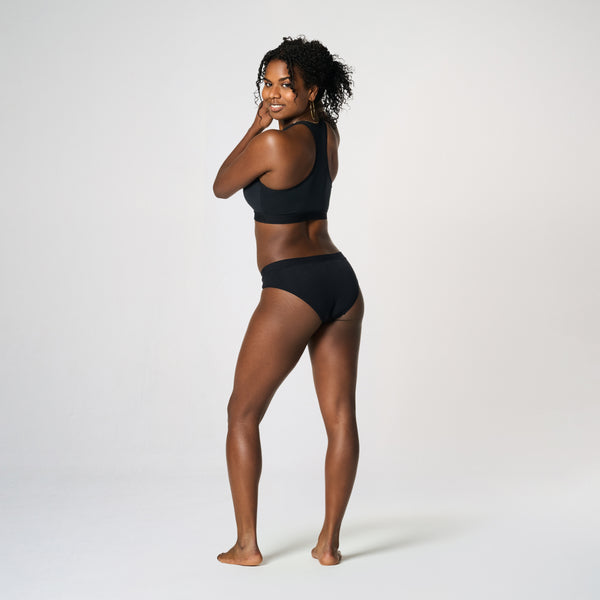 Moderate-Heavy Bamboo Period Underwear in Black
