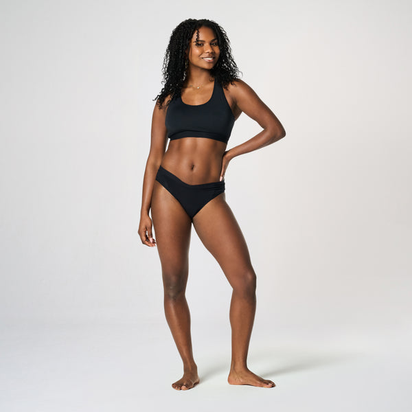 Moderate-Heavy Bamboo Period Underwear in Black