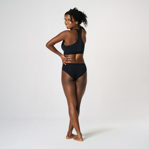 Moderate-Heavy Bamboo Period Underwear in Black
