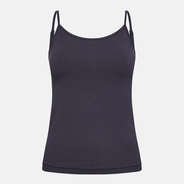 Dark grey bamboo tank top thin strap