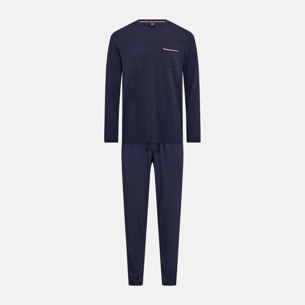 Navy bambus pyjamassæt med lange ben