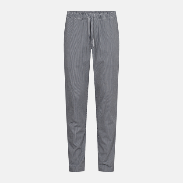 Navy striped bamboo night pants
