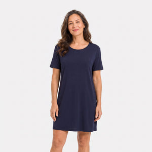 Nora Blå natkjole fra Bamboo Basics