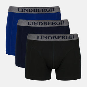 3 pak bambus underbukser fra Lindbergh i sort, navy og blå