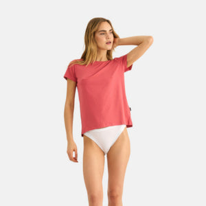 Rød bambus T-shirt