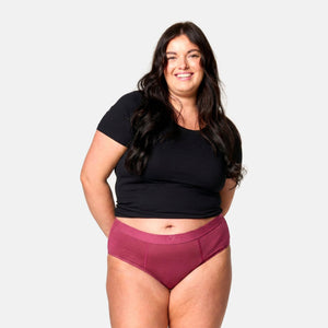 Kraftig bambus menstruationstrusse i Ruby Pink fra Moodies billede 3