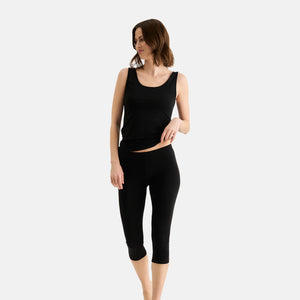 Sort bambus capri leggings   Decoy