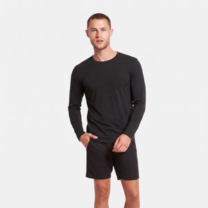 Sort langærmet bambus T-shirt fra Boody
