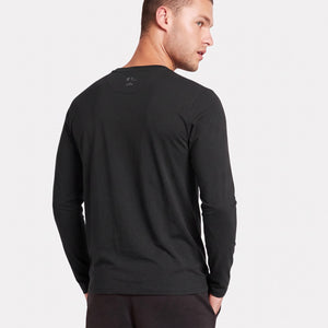 Sort langærmet bambus T-shirt fra Boody