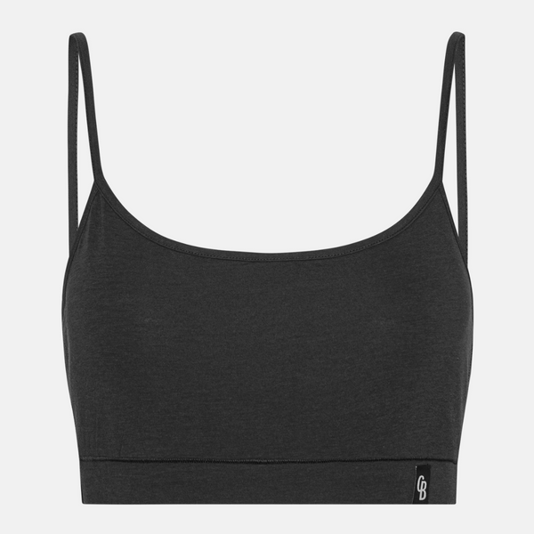 4 pack bra top with thin padding black/tan