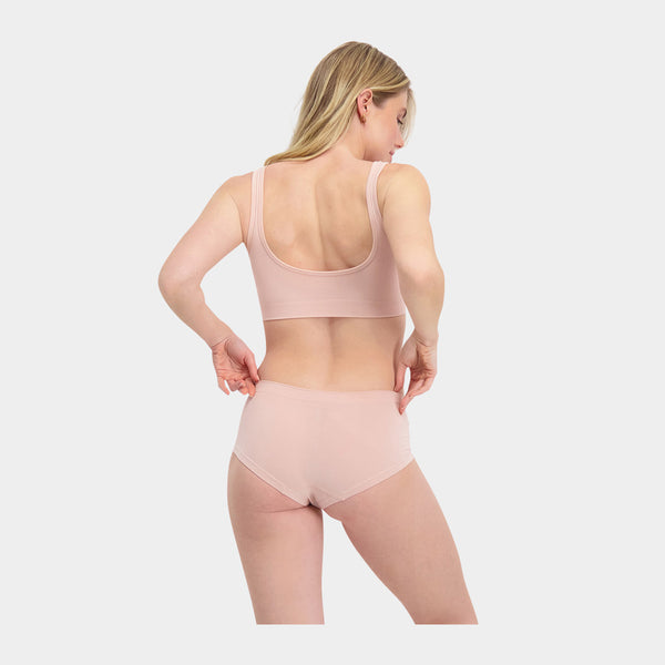 Sophie bambus hipsters med smal elastikkant - rose nude 2 pak    Bamboo Basics